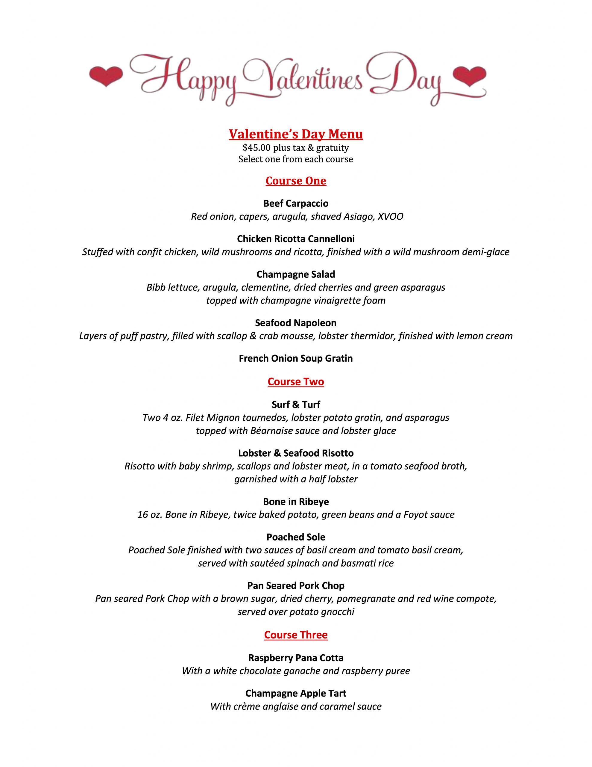 Valentines Menu 2020 copy • Newport RI Restaurants - American cuisine